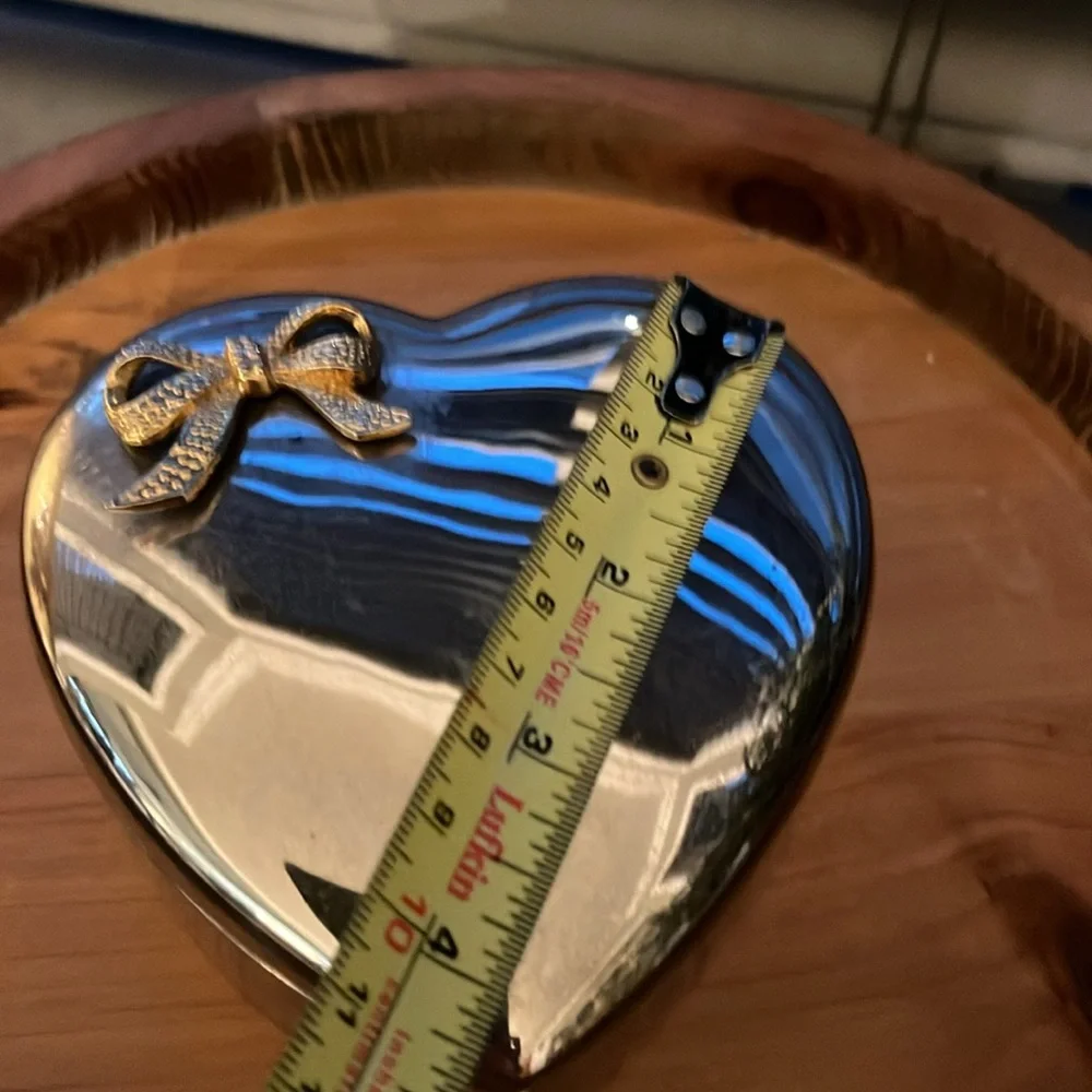 Silver Heart Trinket Box NWOT